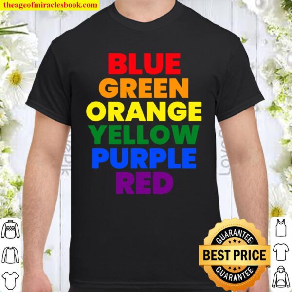 Rainbow Colors Funny Humorous Optical Illusion Love Pride Shirt