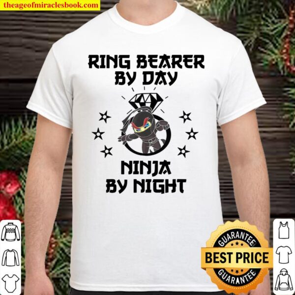 Ring Bearer By Day Ninja By Night Cool Wedding Shirt