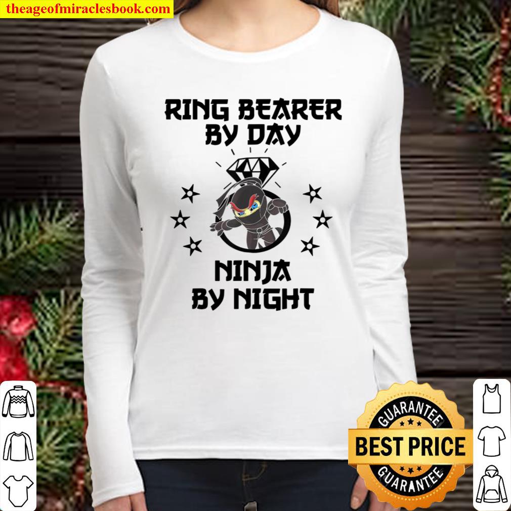 Ring Bearer By Day Ninja By Night Cool Wedding Women Long Sleeved