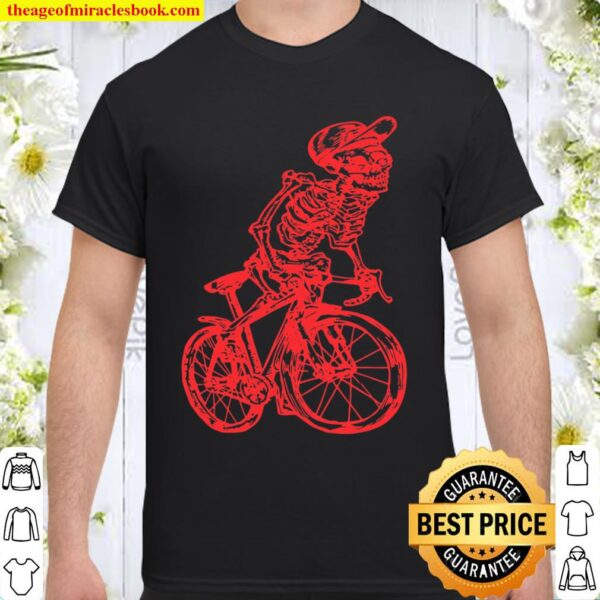 SEEMBO Skeleton Cycling Bicycle Cyclist Biker Biking Bike Shirt