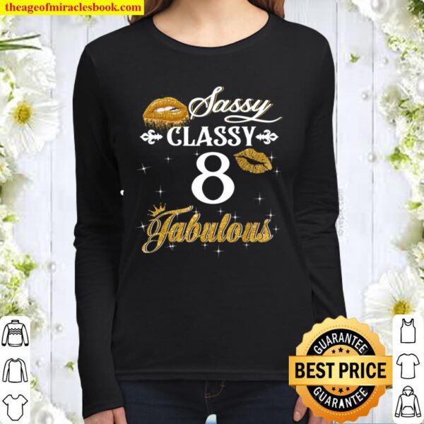 Sassy Classy 8 Fabulous gold gliter Women Long Sleeved