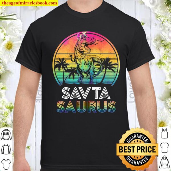 Savtasaurus Dinosaur Savta Saurus Family Matching Tie Dye Shirt