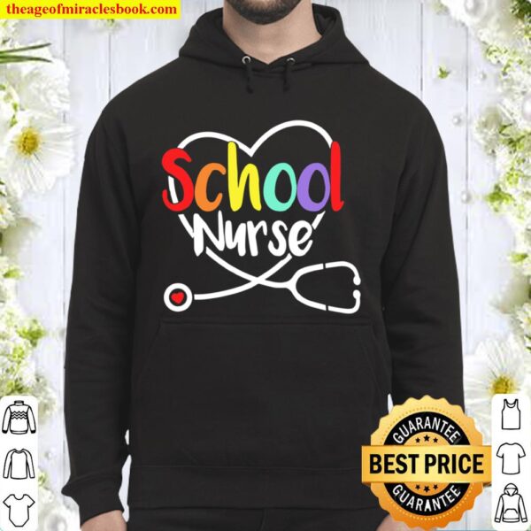 School Nurse Stethoscope Heart Hoodie