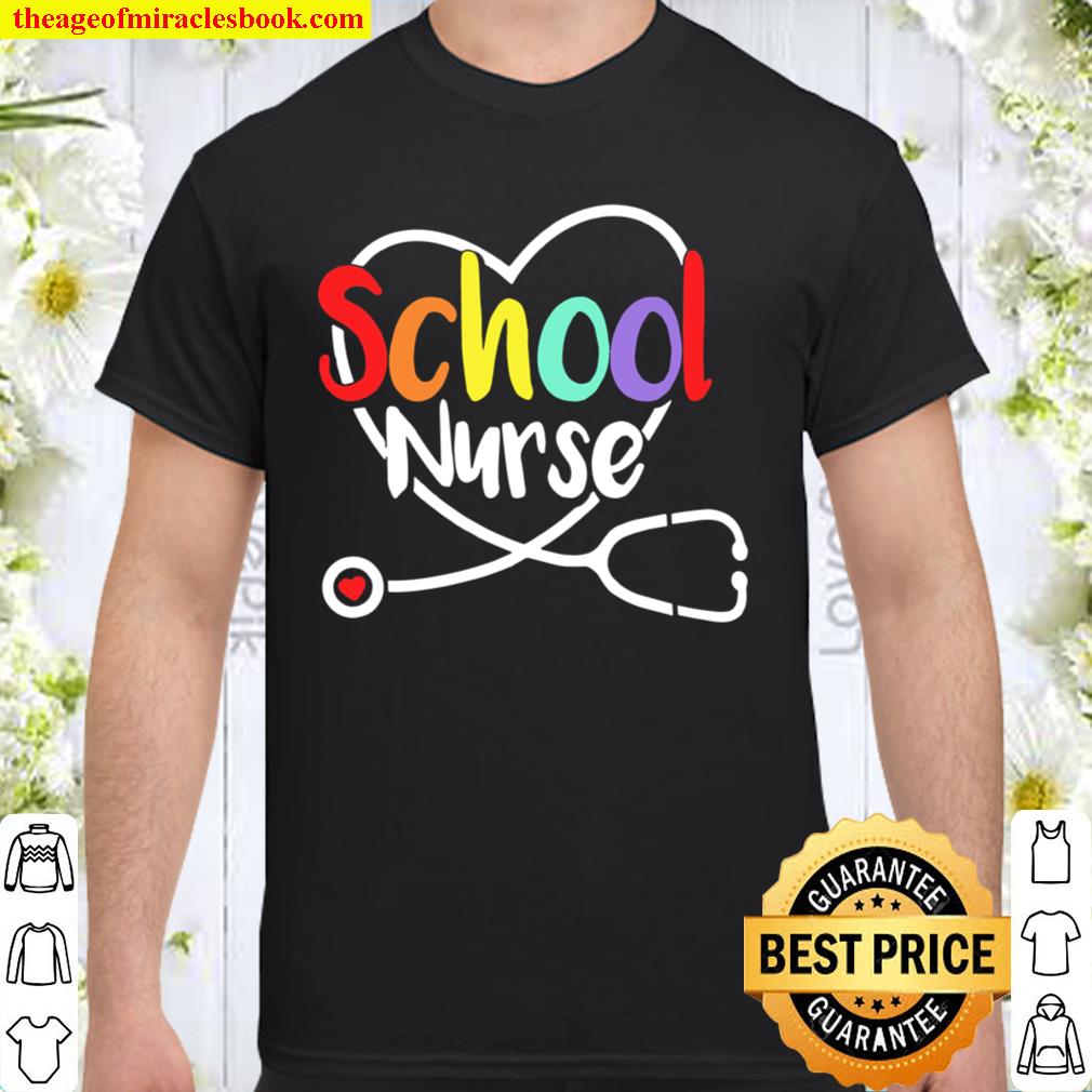 School Nurse Stethoscope Heart Shirt