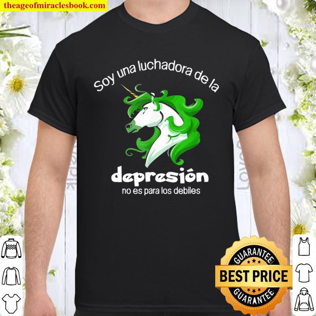 Soy una luchadora de la depresi¢n con unicornio Shirt, hoodie, tank top, sweater
