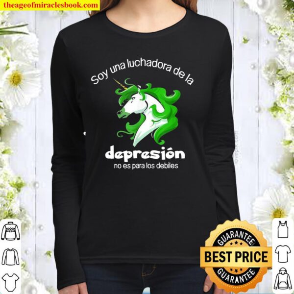 Soy una luchadora de la depresión con unicornio Women Long Sleeved