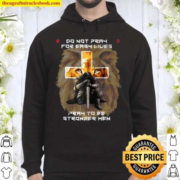 Strong Christian Sayings Religious Lion Cross Hoodie