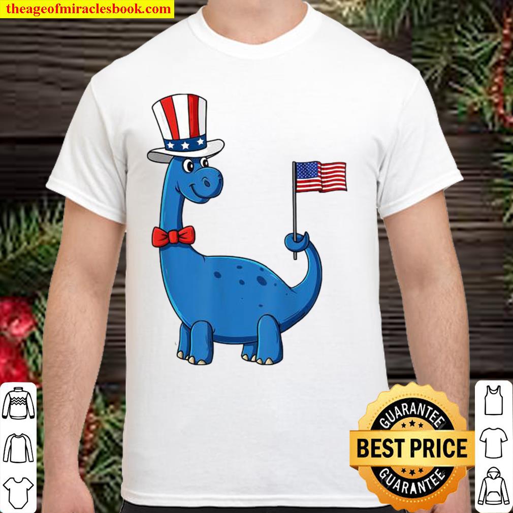 T Rex American Flag 4th Of July Funny Dinosaur Uncel Sam American Flag Shirt