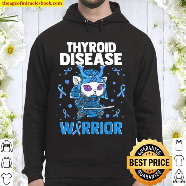 Thyroid Disease Awareness hypothyroidism Related Light Blue Hoodie