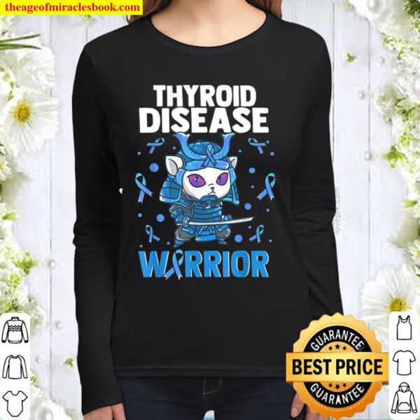 Thyroid Disease Awareness hypothyroidism Related Light Blue Women Long Sleeved