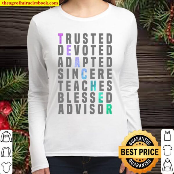 Trusted Devoted Adapted Sincere Teaches Blessed Advisor Women Long Sleeved
