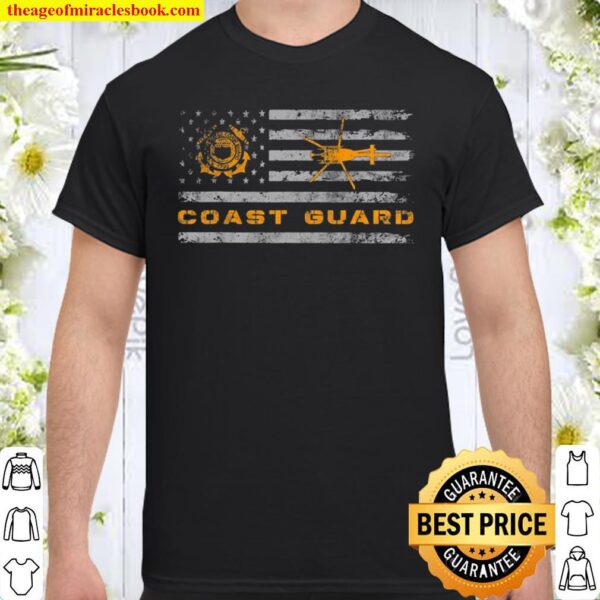 Us Coast Guard Vintage Uscg American Flag S Shirt