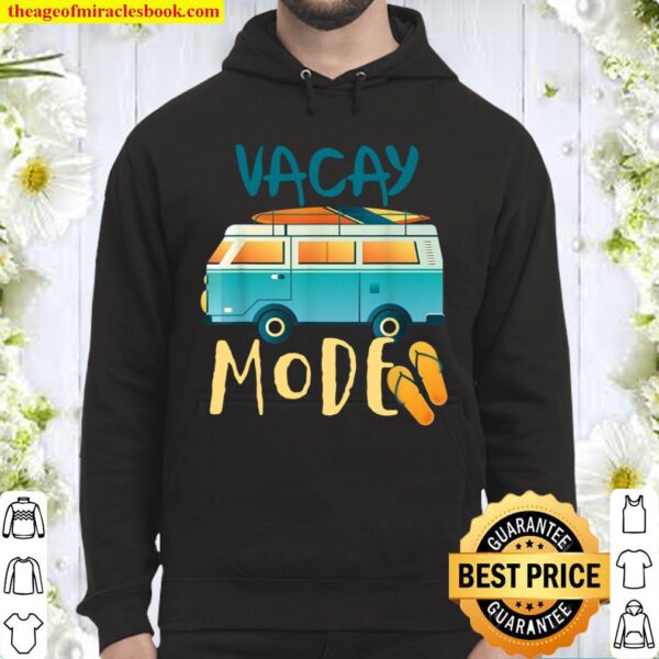 Vacay Mode Retro Van Surfboard Getaway Hoodie