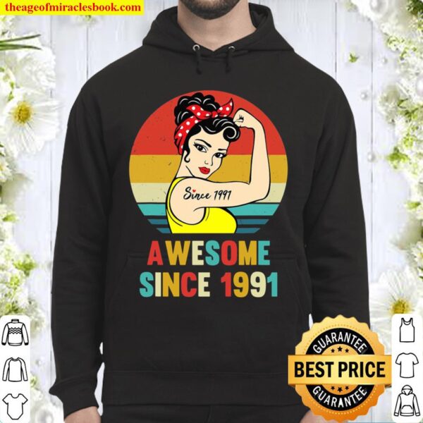 Vintage 30Th Birthday 1991 Gift For 30 Years Old Hoodie