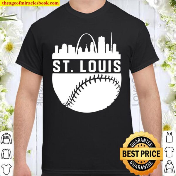 Vintage Downtown St. Louis Skyline Baseball Shirt