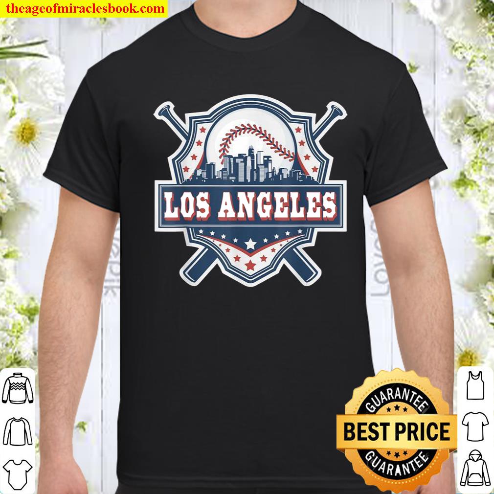 Vintage Los Angeles Baseball Skyline Shirt, hoodie, tank top, sweater