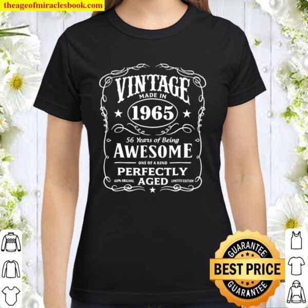 Vintage Made In 1965 56Th Birthday Gift Classic Women T-Shirt