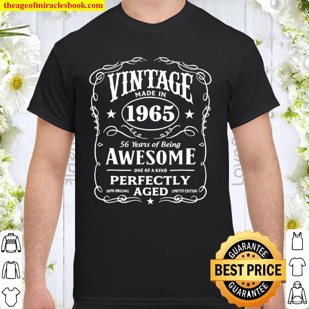 Vintage Made In 1965 56Th Birthday Gift Shirt