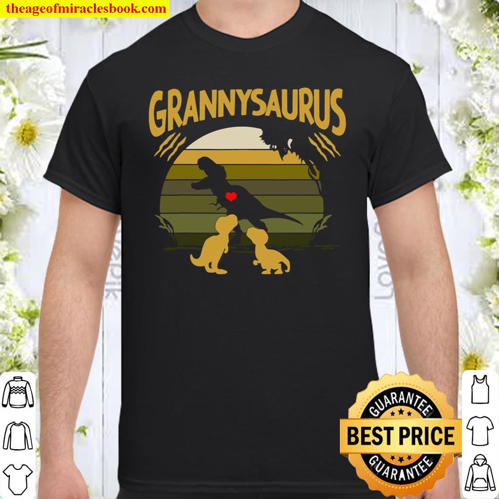 Vintage Retro 2 Grannysaurus Dinosaur Shirt