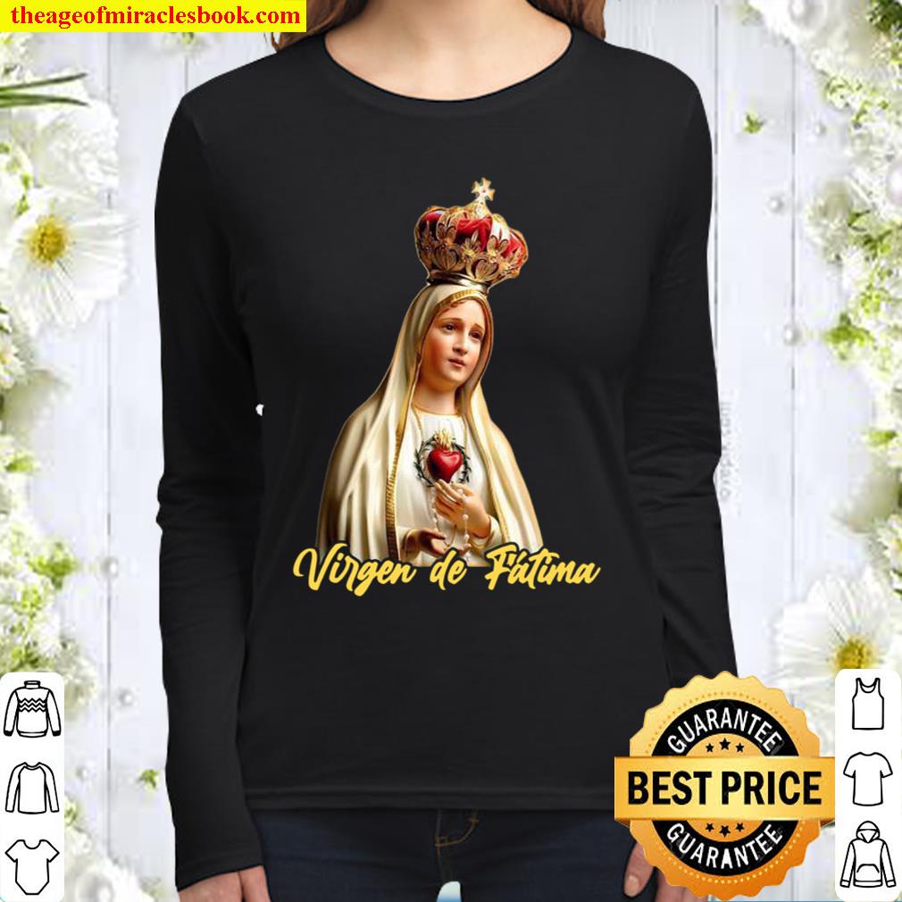 Virgen de Fatima Ruega por Nosotros Women Long Sleeved