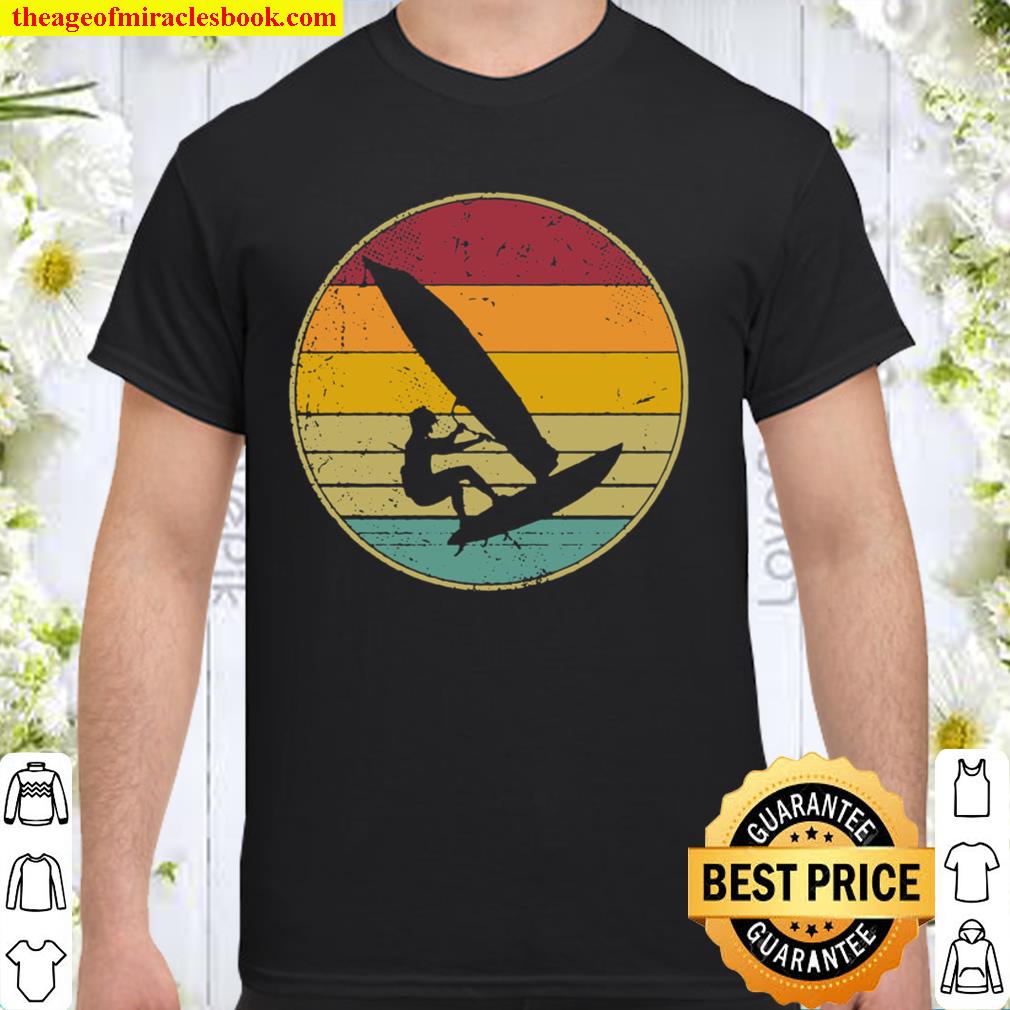 Windsurfing Surfer Surf Vintage Distressed Retro Silhouette 2021 Shirt, Hoodie, Long Sleeved, SweatShirt