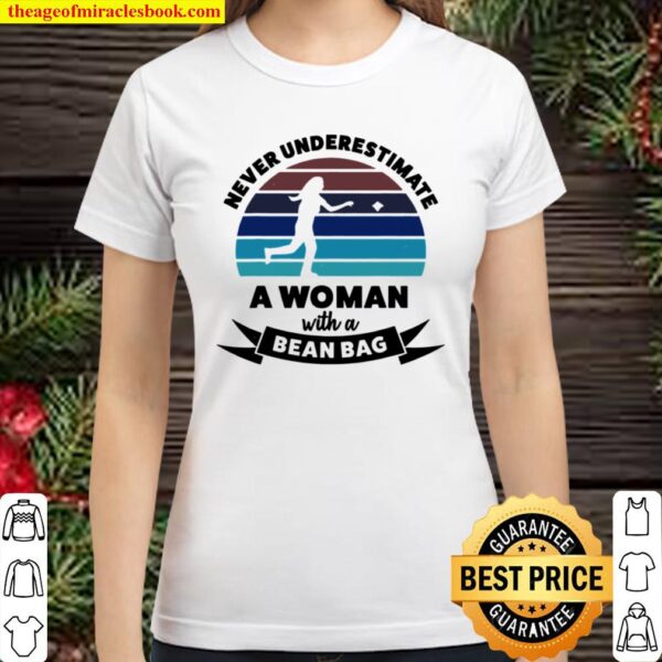 Woman with Bean Bag Cornhole Mom Classic Women T-Shirt