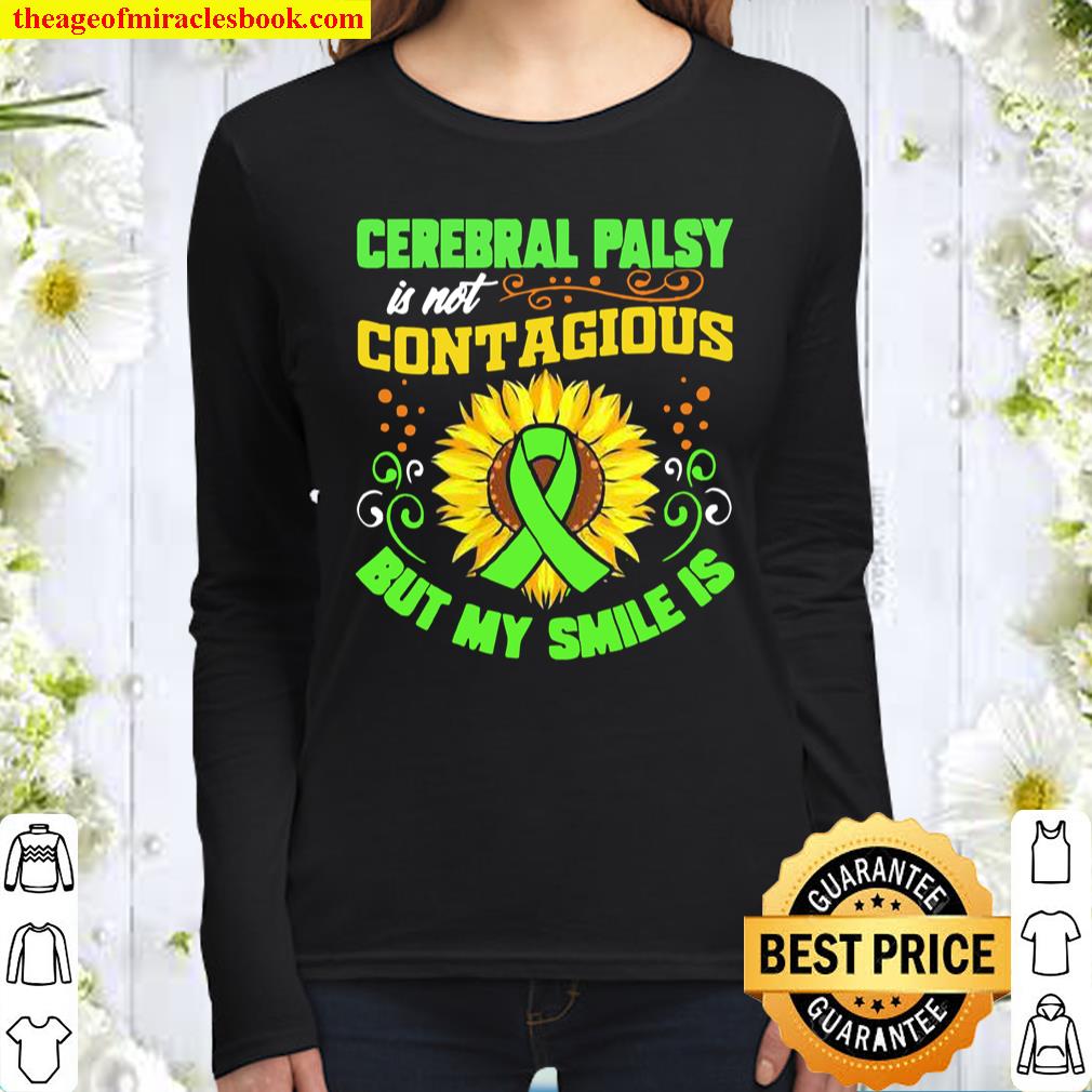 Womens Cerebral Palsy Awareness Sunflower Women Long Sleeved