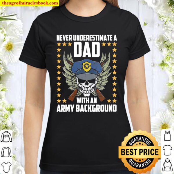 Womens Fathers Day Shirt Father’s Bithday for Best Dad Papa Classic Women T-Shirt