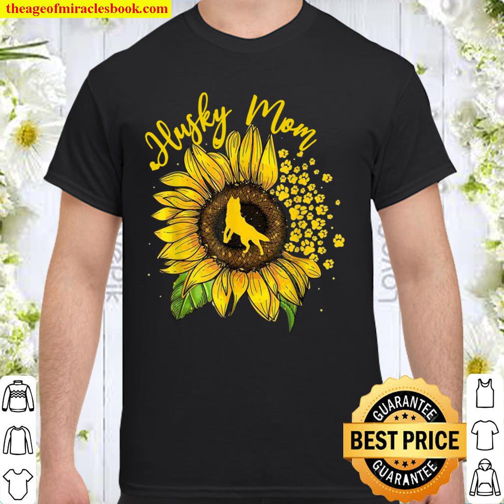 Womens Sunflower Husky Mom Dog limited Shirt, Hoodie, Long Sleeved, SweatShirt