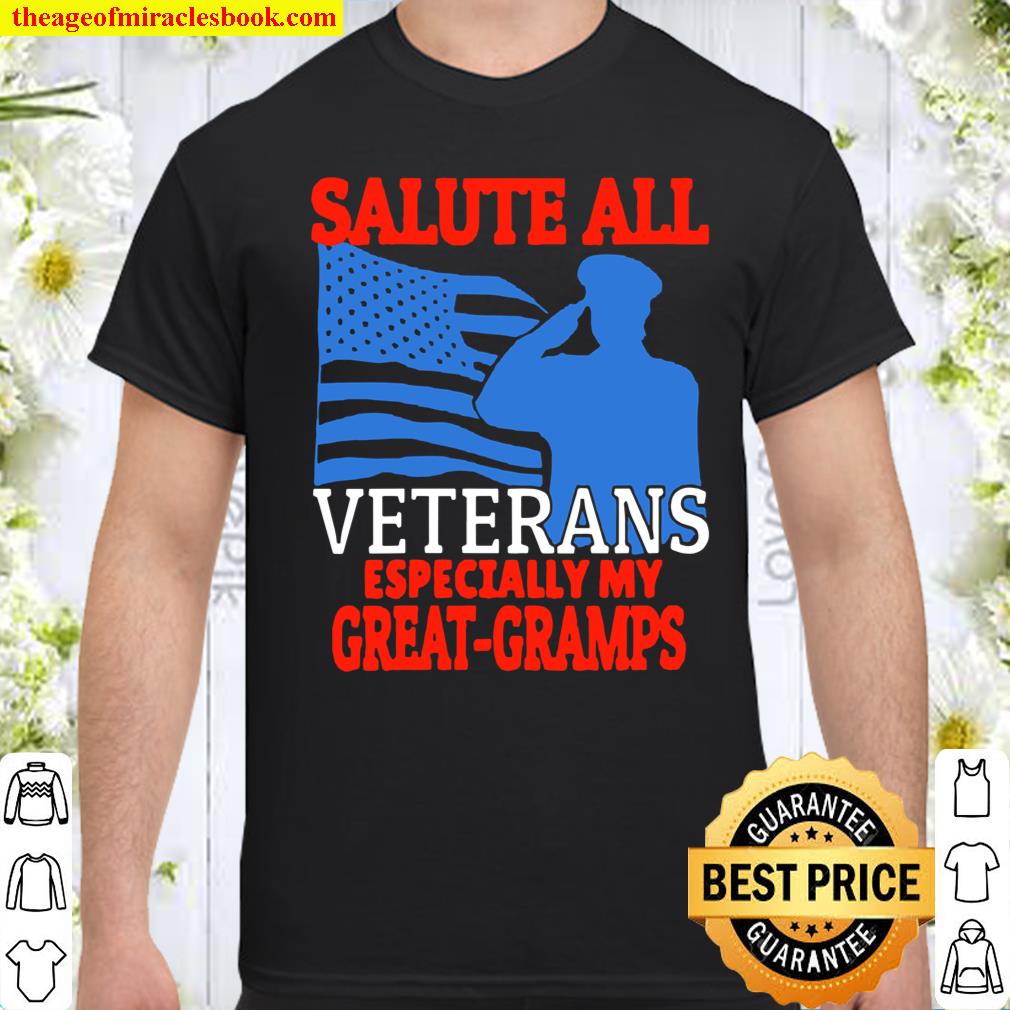 Womens Veteran Granddaughter Grandson Support GreatGramps Shirt