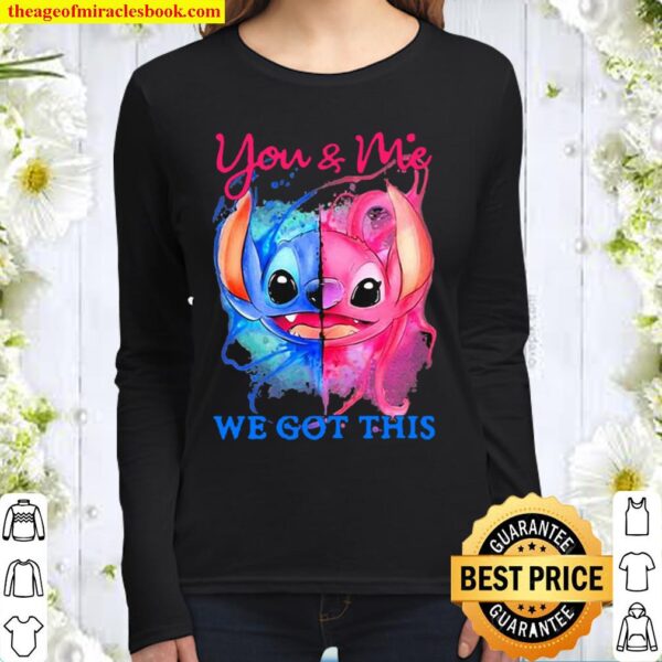 You And Me We Got This Stitch Blue Pink Women Long Sleeved