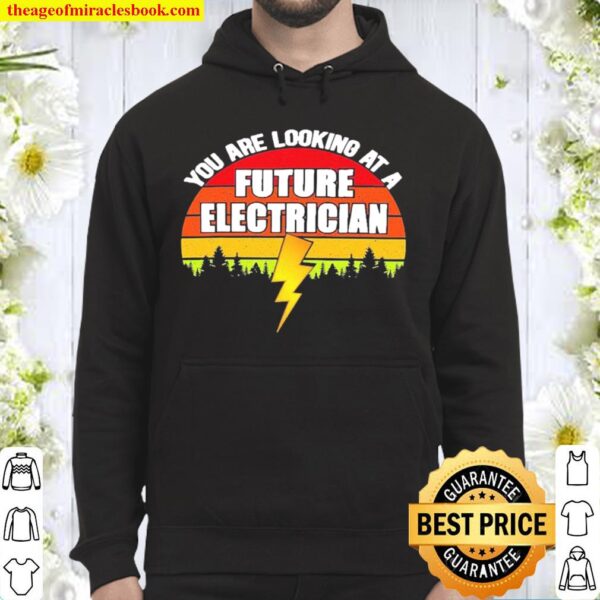 You Are Looking At A Future Electrician Vintage Retro Hoodie