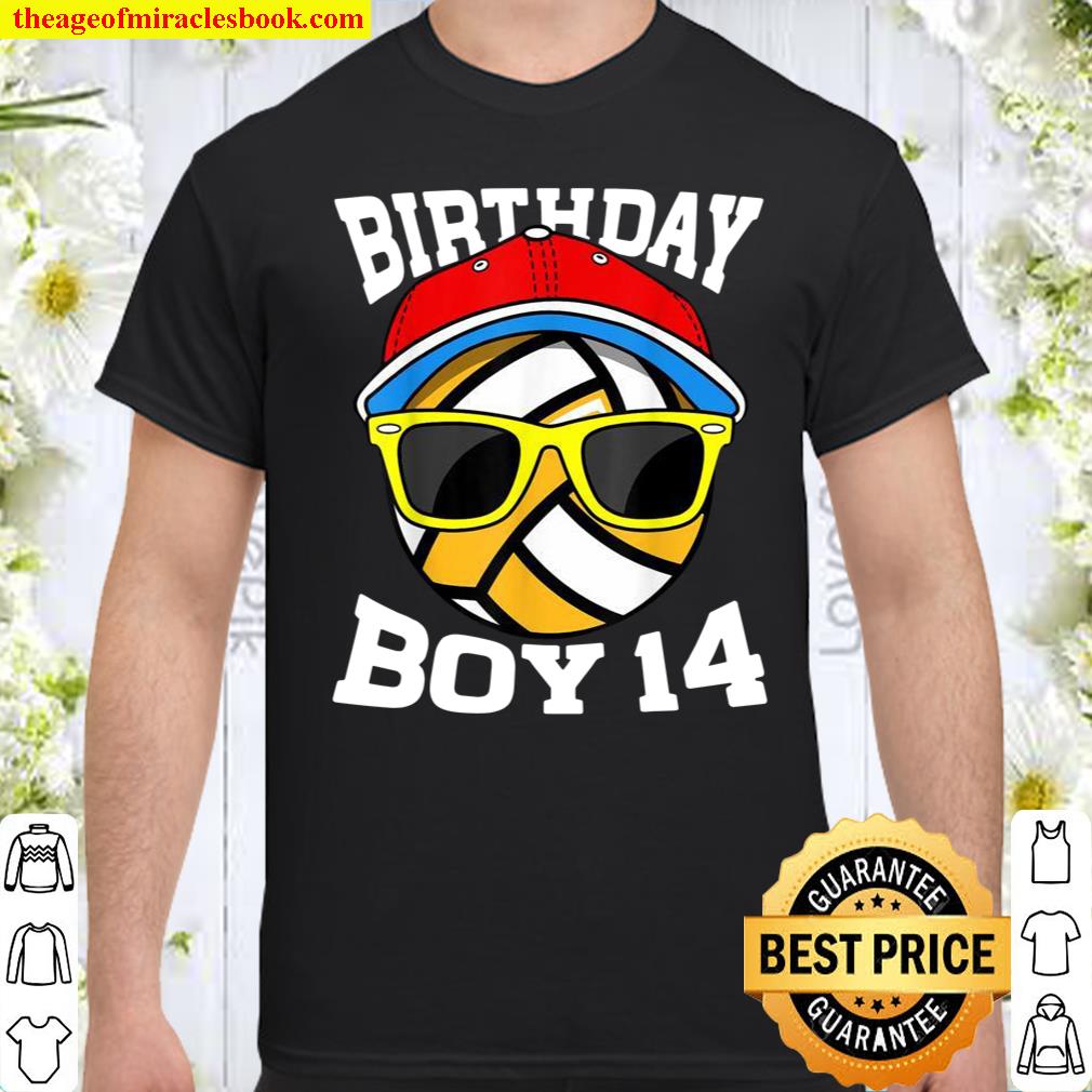 14th Birthday Boys 14 Years Old Volleyball Shirt