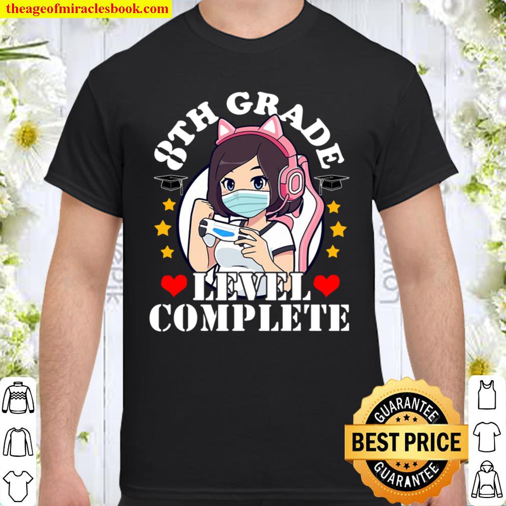 8Th Grade Graduation Girl Loves Anime Gaming Face Mask Girls Shirt