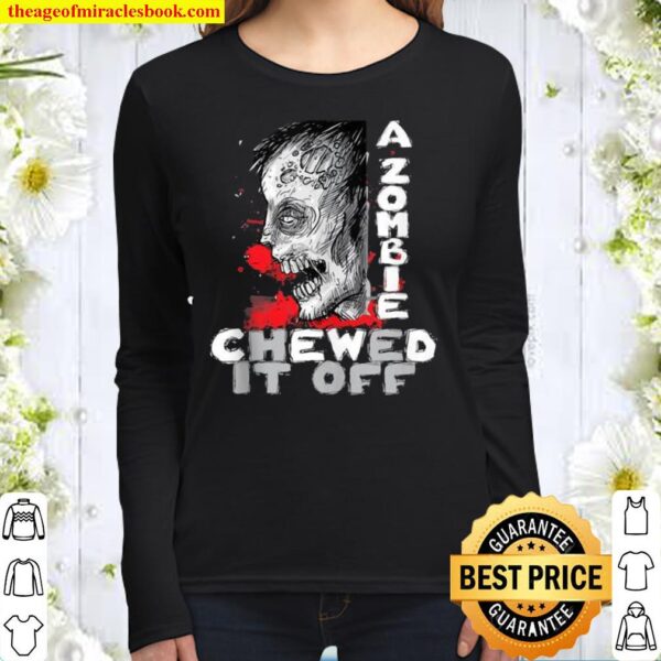 A Zombie Chewed It Off Handicap Leg Amputee Amputation Women Long Sleeved