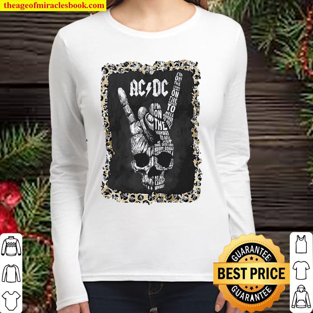 ACDC Sublimation skull Women Long Sleeved