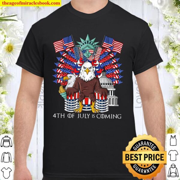 Bald Eagle Throne 4th Of July USA Patriotic Boysns Shirt