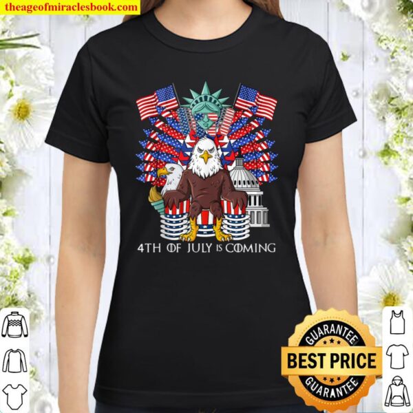 Bald Eagle Throne 4th Of July USA Patriotic Classic Women T-Shirt