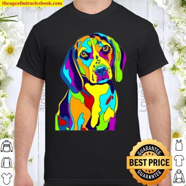 Beagle Colorful Cool Beagle Mens Shirt