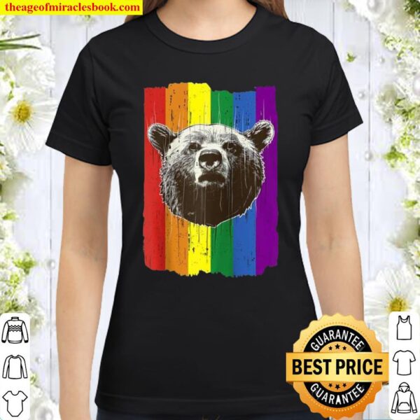 Bear Brotherhood Gay Pride Gay Flag LGBTQ Bear Culture CSD Classic Women T-Shirt