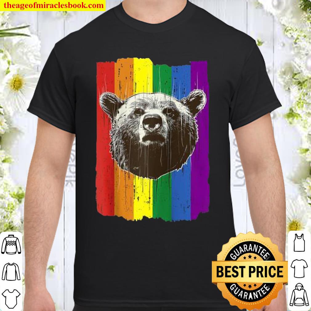 Bear Brotherhood Gay Pride Gay Flag LGBTQ Bear Culture CSD hot Shirt ...