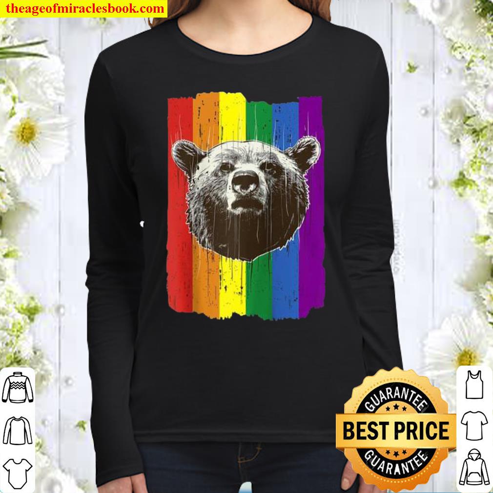 Bear Brotherhood Gay Pride Gay Flag LGBTQ Bear Culture CSD Women Long Sleeved