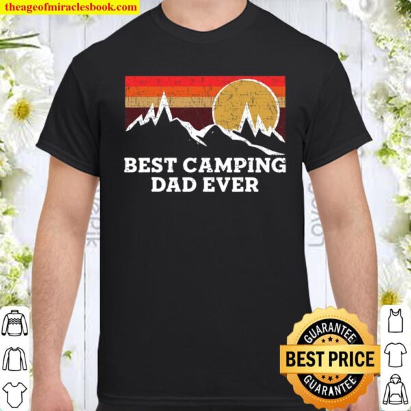 Best Camping Dad Ever Costume Vintage Camper Gift Shirt