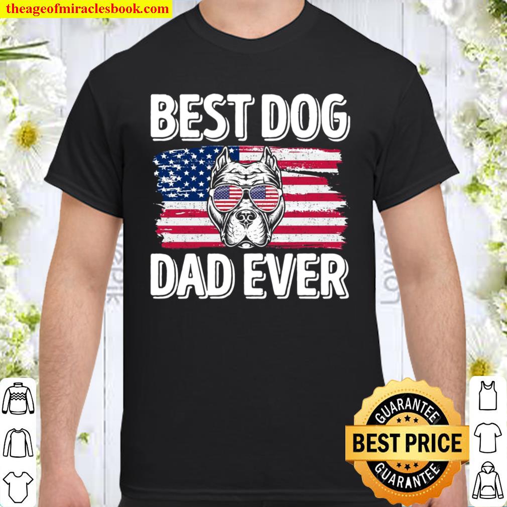 Best Pitbull Dog Dad Ever American Flag 4Th Of July American Flag Sunglasses Vintage shirt, hoodie, tank top, sweater