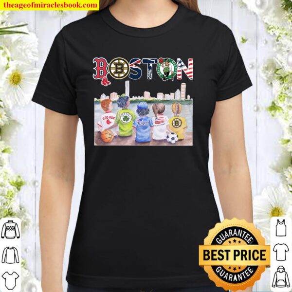 Boston Red Sox Boston CelticsNew England Patriots Boston Bruins Classic Women T-Shirt