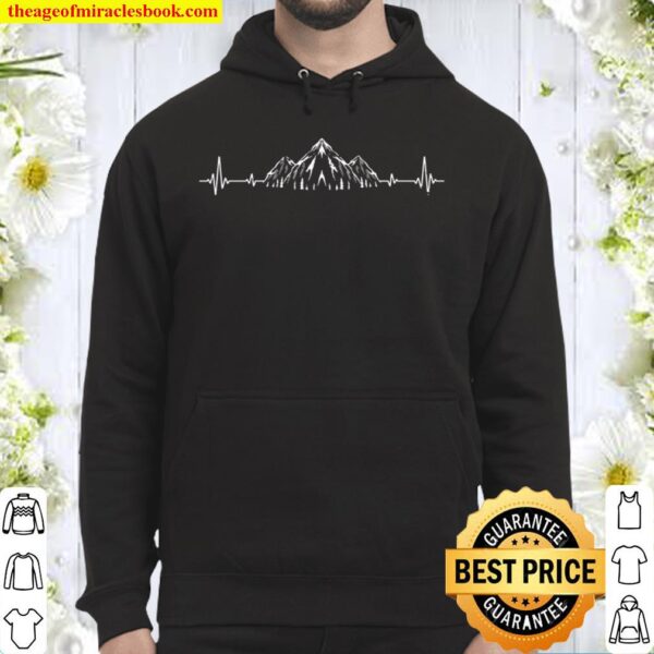 Camping Outdoor Mountain Hiker Heartbeat Gift Sport Hiking Hoodie