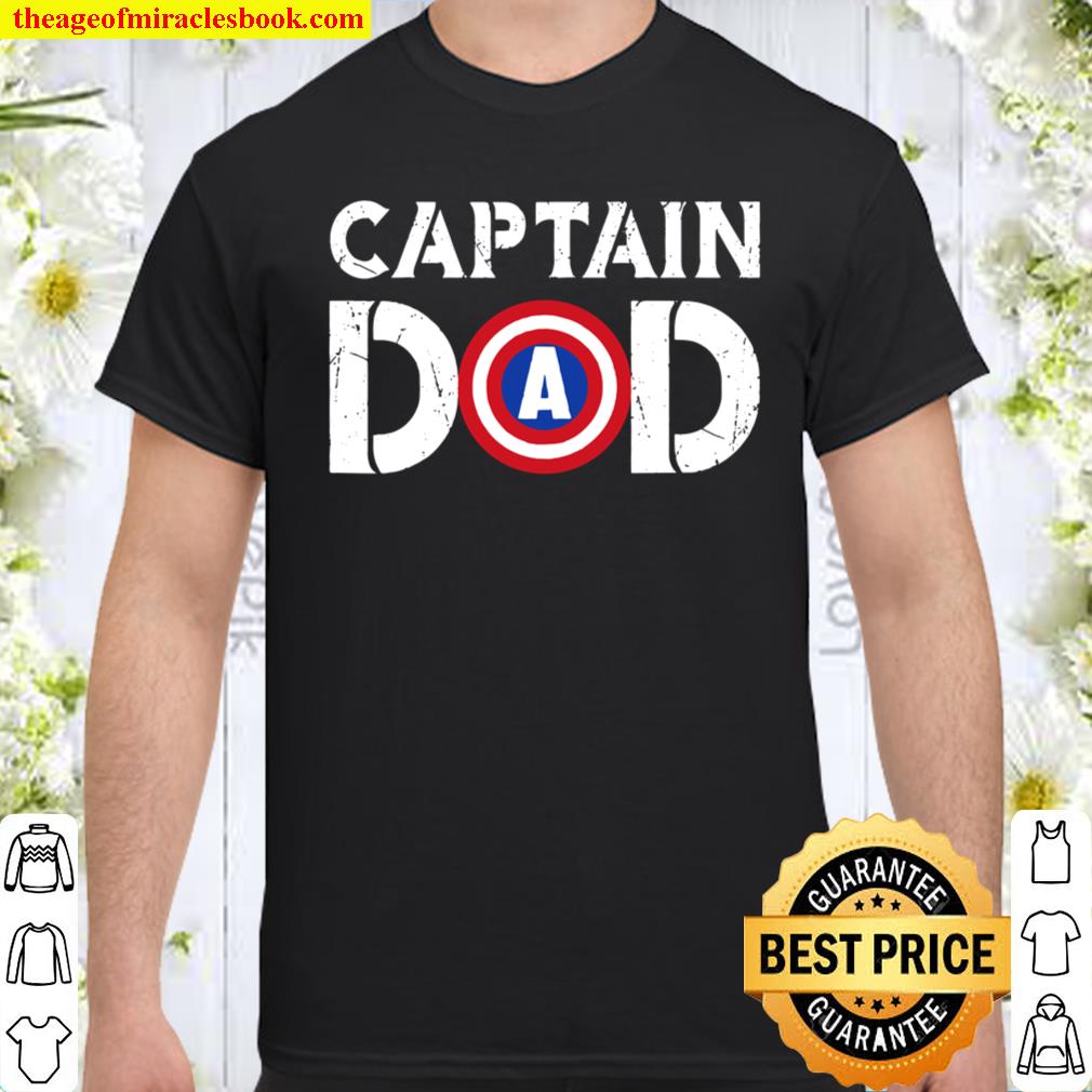 Captain Dad Superhero Men Fathers Day Vintage Dad Gift shirt, hoodie, tank top, sweater