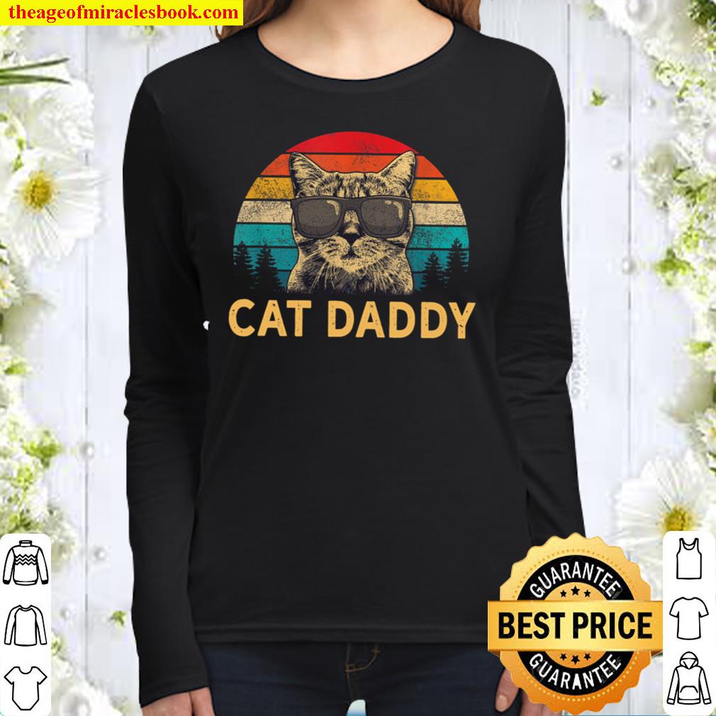 Cat Daddy T-Shirt, Cat Lover Shirt, Funny Cat Tee, Cat Father, Cat Dad Women Long Sleeved