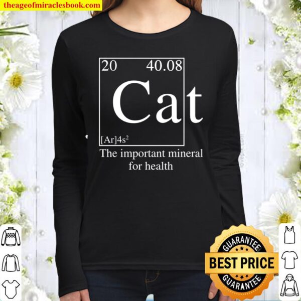Cat The Important Mineral For Health Women Long Sleeved