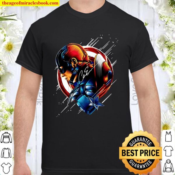 Chris Evans Captain America Star Light Color Signature Shirt